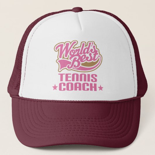 Tennis Coach Gift Trucker Pet (Voorkant)