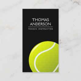 Tennis coach/instructeur/speler zwart visitekaartje