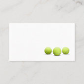 Tennis Coach-instructeur voor tennisbal op blauw Visitekaartje (Achterkant)