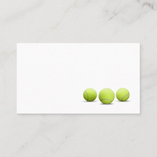 Tennis Coach-instructeur voor tennisbal op blauw Visitekaartje (Achterkant)