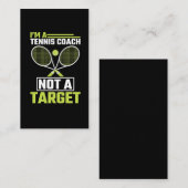 Tennis Coach is geen trainer voor Target Funny Ten Visitekaartje (Voorkant / Achterkant)