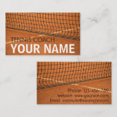 Tennis Coach Jouw naam Professional Instructor Net Visitekaartje (Voorkant / Achterkant)