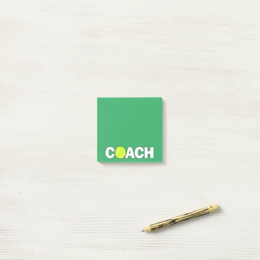 Tennis Coach Kantoor Post-it® Notes (Op bureau)