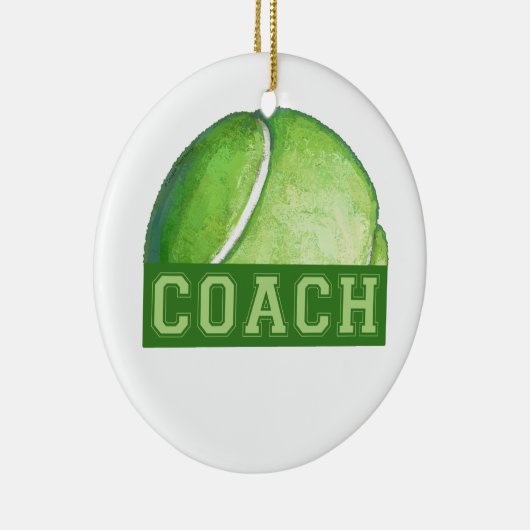 Tennis Coach Keramisch Ornament (Rechts)
