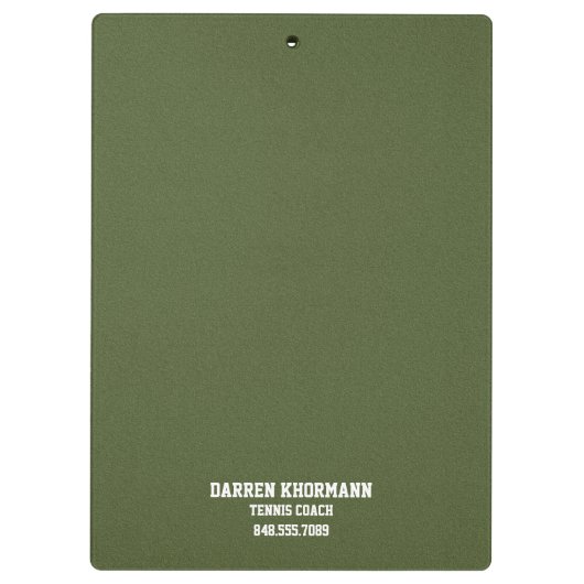 Tennis Coach Klembord (Achterkant)