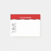 Tennis coach leraar PERSONALIZE Post-it® Notes (Voorkant)