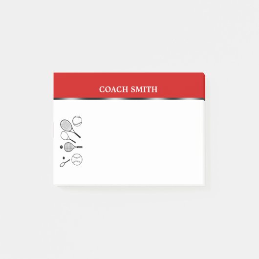 Tennis coach leraar PERSONALIZE Post-it® Notes (Voorkant)