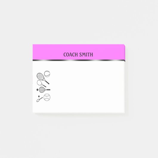 Tennis coach leraar PERSONALIZE Post-it® Notes (Voorkant)
