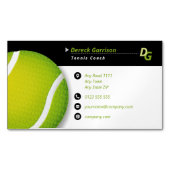 Tennis Coach | Lessen voor de praktijkervaring Magnetisch Visitekaartje (Voorkant)
