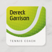 Tennis Coach | Lessen voor de praktijkervaring Vierkante Visitekaartje (Voorkant)