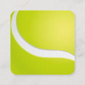 Tennis Coach | Lessen voor de praktijkervaring Vierkante Visitekaartje (Achterkant)