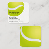 Tennis Coach | Lessen voor de praktijkervaring Vierkante Visitekaartje (Voorkant / Achterkant)