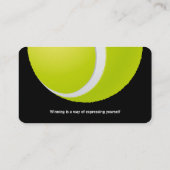 Tennis Coach | Lessen voor de praktijkervaring Visitekaartje (Achterkant)