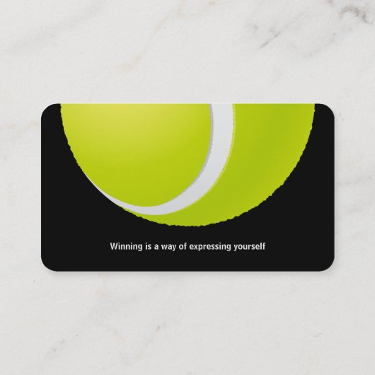 Tennis Coach | Lessen voor de praktijkervaring Visitekaartje (Achterkant)