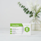 Tennis Coach | Male Tennis Player Green Visitekaartje (Staand voorkant)