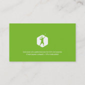 Tennis Coach | Male Tennis Player Green Visitekaartje (Achterkant)