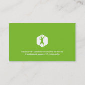 Tennis Coach | Male Tennis Player Green Visitekaartje (Achterkant)