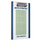 Tennis Coach Name Tactical Court Match Strategy Klembord (Rechts)