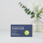 Tennis Coach Navy Blue-minimalist Visitekaartje (Staand voorkant)