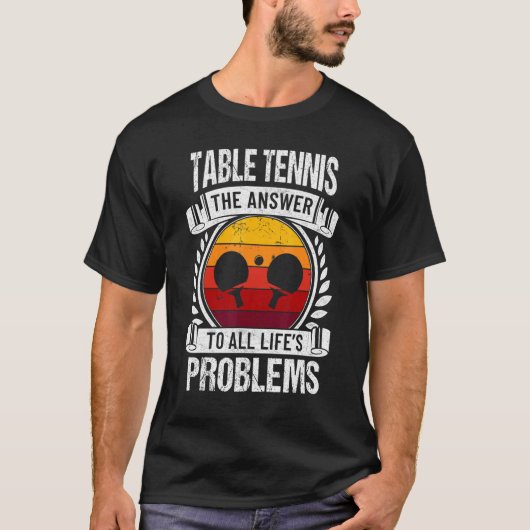 Tennis Coach Ping Pong Master Racket Sport P T-shirt (Voorkant)