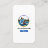 Tennis Coach Player volgt Instagram Foto Visitekaartje (Achterkant)