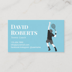 Tennis Coach Professional Instructor Sports Visitekaartje