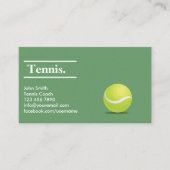 Tennis Coach Professional minimalistisch Visitekaartje (Voorkant)