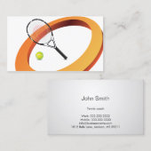 Tennis Coach Professional Pro Instructor Visitekaartje (Voorkant / Achterkant)