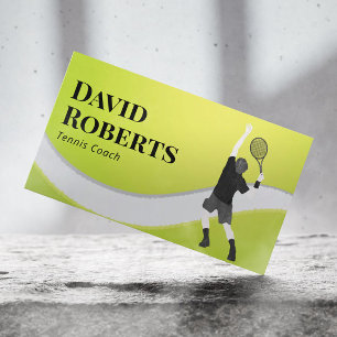 Tennis Coach Professional Sport Instructor Visitekaartje
