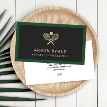 Tennis Coach Rackets Black Visitekaartje