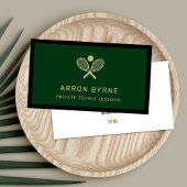Tennis Coach Rackets Green Visitekaartje