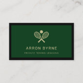 Tennis Coach Rackets Green Visitekaartje (Voorkant)