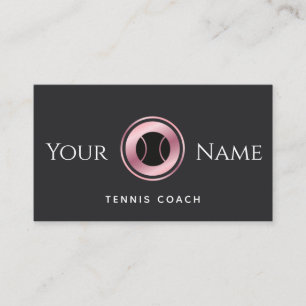 Tennis Coach Roos Gold Classy Elegant Instructor Visitekaartje