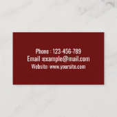 Tennis Coach Simple Professional-sporten Visitekaartje (Achterkant)