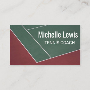 Tennis Coach Simple Professional-sporten Visitekaartje