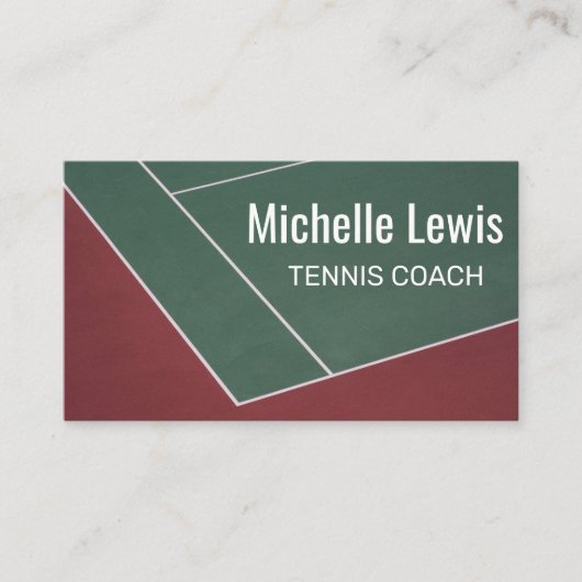 Tennis Coach Simple Professional-sporten Visitekaartje (Voorkant)
