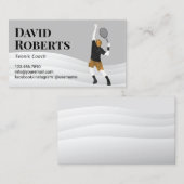 Tennis Coach Sport Instructor Abstract Visitekaartje (Voorkant / Achterkant)