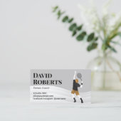 Tennis Coach Sport Instructor Abstract Visitekaartje (Staand voorkant)