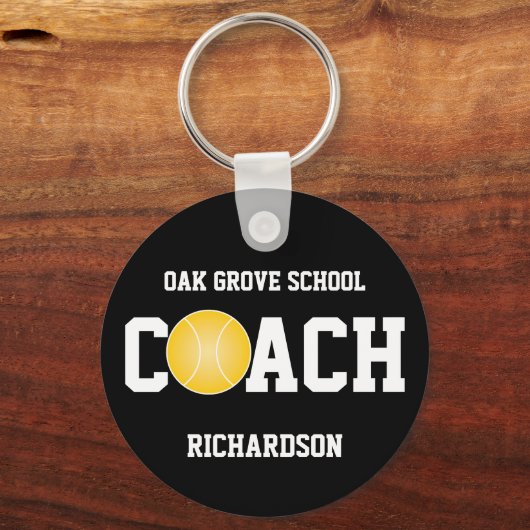 Tennis Coach Sport Sleutelhanger (Achterkant)