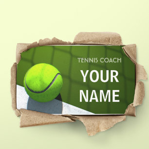 Tennis Coach Sports Instructor Professional Green Visitekaartje