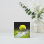 Tennis Coach Square Visitekaartje (Staand voorkant)