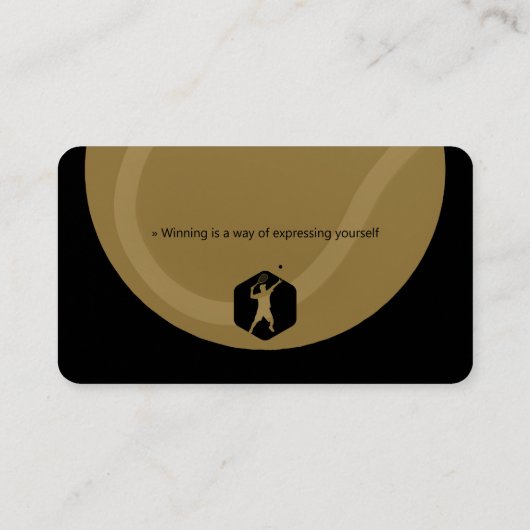 Tennis Coach | Trainer Practice Lessons Golden Visitekaartje (Achterkant)