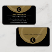 Tennis Coach | Trainer Practice Lessons Golden Visitekaartje (Voorkant / Achterkant)
