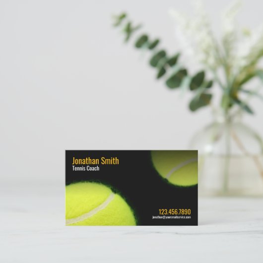 Tennis Coach Trainer Praktijklessen Afspraak Afsprakenkaartje (Staand voorkant)