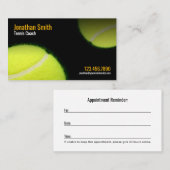 Tennis Coach Trainer Praktijklessen Afspraak Afsprakenkaartje (Voorkant / Achterkant)