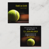 Tennis Coach Vierkant Visitekaartje (Voorkant / Achterkant)