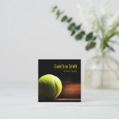 Tennis Coach Vierkant Visitekaartje (Staand voorkant)