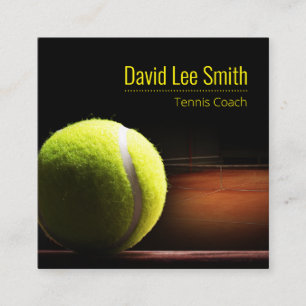 Tennis Coach Vierkant Visitekaartje
