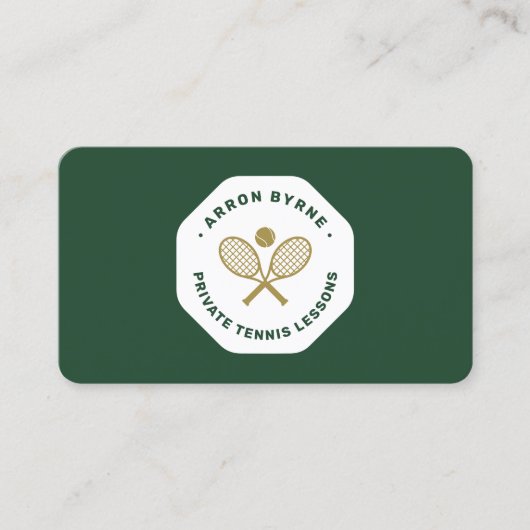 Tennis Coach Visitekaartje (Voorkant)