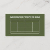 Tennis Coach Visitekaartje (Achterkant)